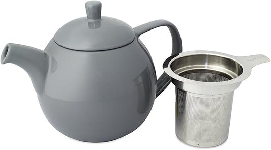 FORLIFE Curve Teapot with Infuser, 24-Ounce, Gray