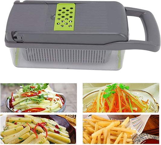 Multifunctional Vegetable Chopper, Food with Mandoline, Egg White Separator, Garlic Grinder for Potato Carrot Onion