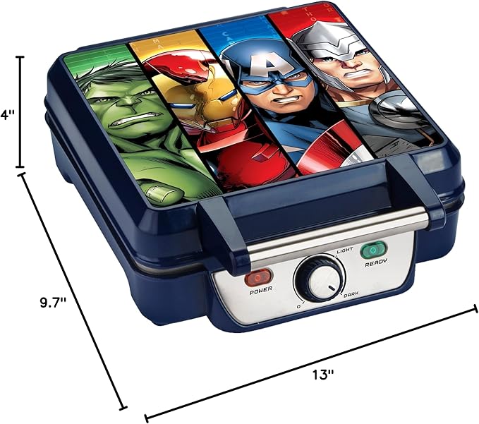 Marvel MVA-281 Avengers Waffle Maker, Blue