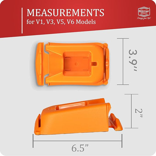 Borner by Reston Lloyd Mandoline Docking Station for Upright Storage, Orange