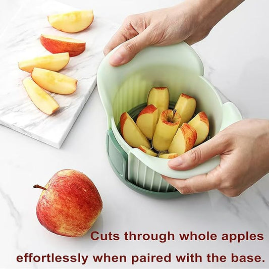Apple Slicer, 8 Slices Heavy Duty Apple Cutter with Stand, Apple Corer&Tomato Slicer with Comfort Handle,Up to 3.8 IN Apples, The new apple slicer and corer also comes with tomato cutting blades.