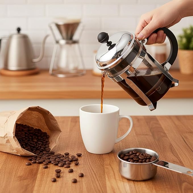 4 Pcs Stainless Steel Measuring Cup, 1, 1/2, 1/3, 1/4 Cup - 250, 125, 80, 60ml Metal Measuring Cups Scoop, Comfortable Hand Feeling Measurings Scoops for Coffee Cooking Baking Kitchen, Dishwasher Safe