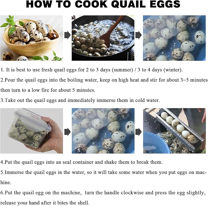 Manual Quail Egg Peeler Machine Quail Egg Sheller Household Quail Egg Peeling Machine for Boiled Quail Egg Egg Huller Portable Hand Roll Quail Egg Peeler Sheller