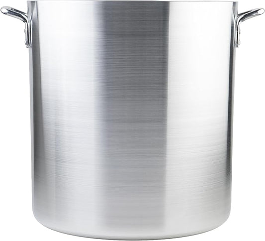 Winware Professional Aluminum 60 Quart Stockpot, Silver