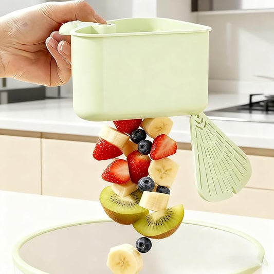 Suction Cup Sink Corner Rack,Sponge Storage Rack,Automatic Dumping Sink Strainer Basket,Suction Cup Basket,Food Drainer,Suitable for Kitchen Sinks, Dining Tables, and Kitchen,Islands,Bathroom (Green)