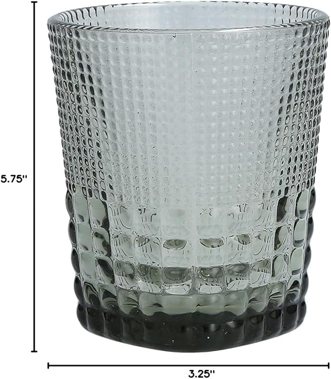 Fortessa Malcolm Iced Beverage Cocktail Glass, 15-Ounce, Gray, 6 Count