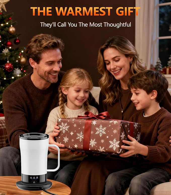 Self-Heating Coffee Mug, 14oz Heated Coffee Mug - Rechargeable Temperature Control Coffee Mug Keep Coffee Hot, Smart Mug Great Gift for Coffee Lovers & Slow Sippers