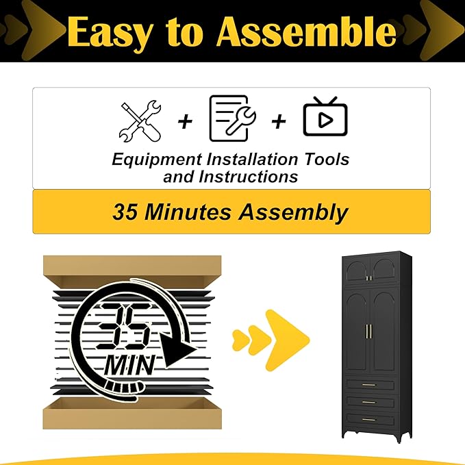 Kitchen Pantry Cabinet,90" Storage Cabinets with Doors and Shelves,Metal Pantry Cabinet with 3 Drawers,Black Kitchen Cupboard for Livingroom,Pantry, Bathroom