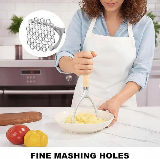 Potato Masher Manual Potato Press for Kitchen Tool,Mashed Potato Masher Kitchen Tool & Food Masher Potato Smasher Perfect for Bean, Vegetable, Fruits, Avocado, Meat