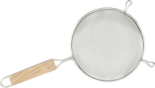 Winco - MSTF-6S Winco Strainer, 6.25-Inch Diameter, Fine Single Mesh, Medium, Tin, Tan