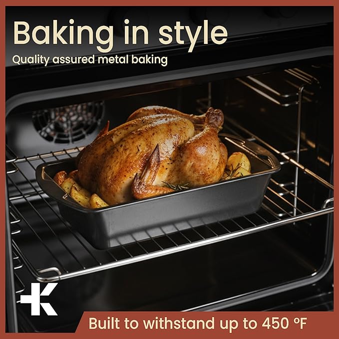 BAKKENMASTER Bakken- Swiss Loaf Pan Set 1-Piece - Deluxe Nonstick Carbon Steel Bakeware for Perfect Bread and Cakes – Dishwasher Safe, Premium Pans for Home Baking