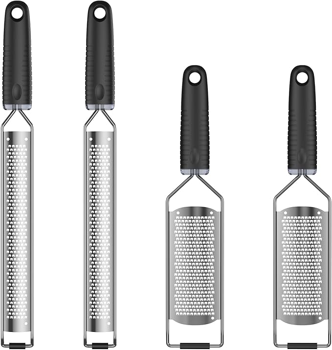 Ginger Grater, Stainless Steel GraterLemon Zester Tool Handheld Ginger Grater Dishwasher Safe for Parmesan Cheese Lemon