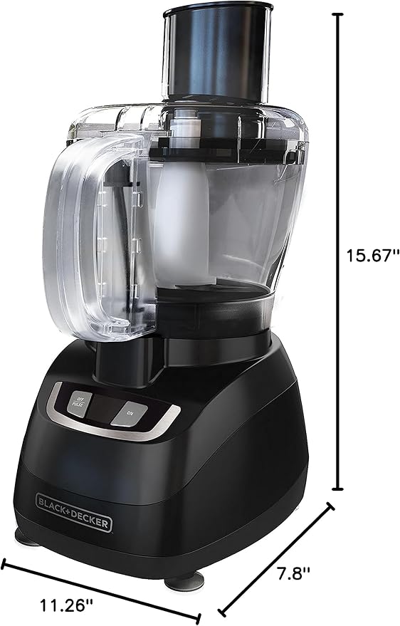 BLACK+DECKER 8-Cup Food Processor, Black, FP1600B