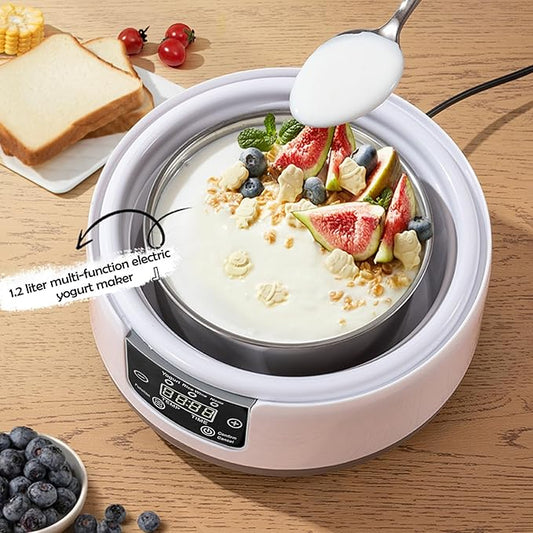 Yogurt Maker Machine, Yogurt Maker 36 Hour, Electric Yogurt Maker With Temperature & Time Control, 1.2L Multi-Function Yogurt Machine Automatic Perfect Gifts for Men & Women A