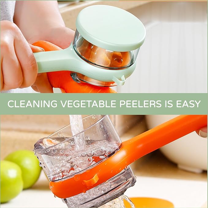 2 Pcs Peeling Knife With Storage Box,Peeler With Storage,Vegetable Peeler,Easy To Clean Peelers For Home Kitchen Fruit Peeling Supplies.