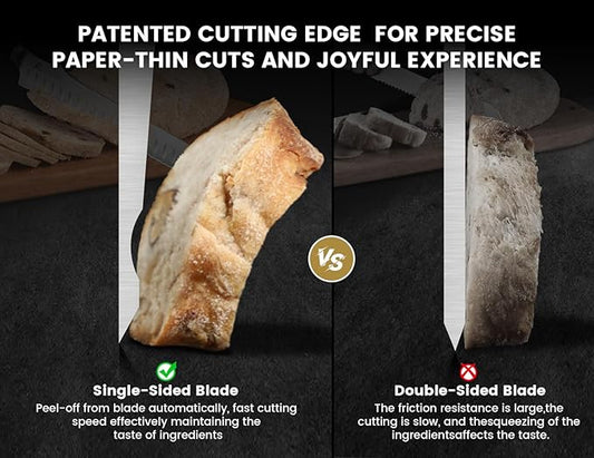 Bread Knife for Homemade Bread, 9 Inch Multifunction Serrated Knife, Razor Sharp Slicer, High Carbon German Steel Bread Cutter, Ergonomic Handle Design for Sourdough Turkey Fruit Cutting