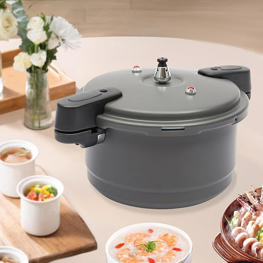 Bokknppo Stainless Steel Pressure Cooker Large Capacity 60Kpa Pressure Pot Explosion-proof Compound Bottom Pressure Canner with Pressure Limiting Valve for Gas Stove Induction Cooker (9L/9.5Qt)