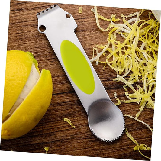 Stainless Steel Lemon Peel Grater and Wire Cutter Multi-functional Melon Planer for Peeling and Garnishing Kitchen Tool for Citrus Fruits