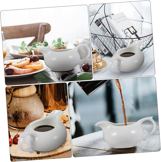 Sauce Dispenser Ceramic Gravy Boat Sauce Cup for Home Restaurant Catering Service