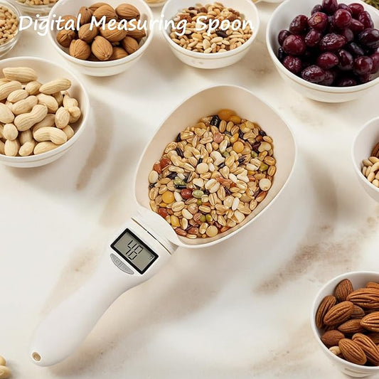 Electronic Digital Measuring Spoon, Food Digital Measuring Scoop Scale 800g / 0.1g High Precision with LCD Screen, Electronic Adjustable Measuring Spoon Cup for Kitchen Baking and Cat Dog Food (1 Pcs)