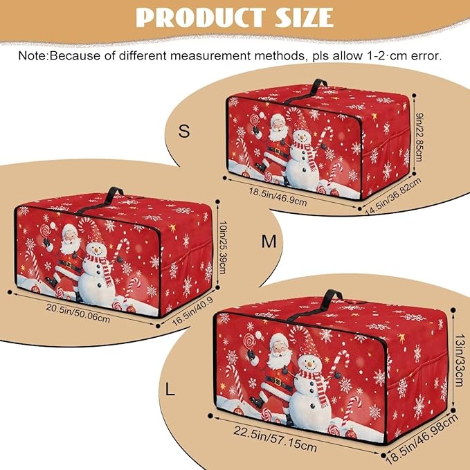 Doojoayie Chrsitmas Toaster Oven Cover Santa & Snowman Print 6 Slice Bread Machine Dust Protector Universal Fit Dust-proof & Stain Resistant Covers for Kitchen Appliance