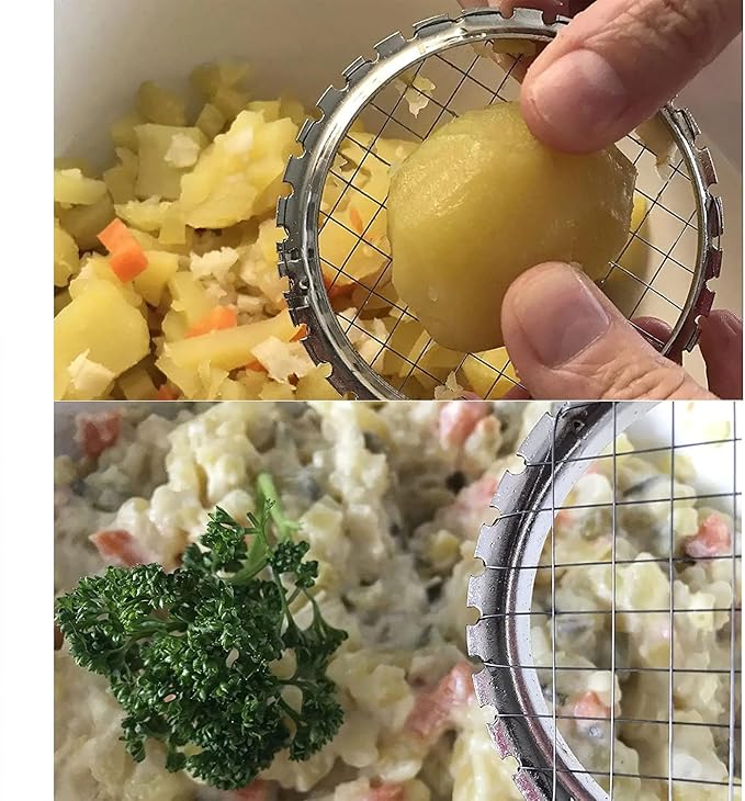 AYLIFU 1PCS Stainless Steel Egg Chopper Egg Slicer Egg Salad Beater Fruit Cutter Potato Cutter
