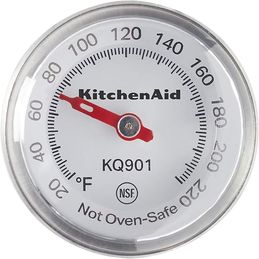 KitchenAid KQ901 Instant Read Food Thermometer for Kitchen or Grill, TEMPERATURE RANGE: 20F to 220F, 1 Inch Dial, Blue Velvet