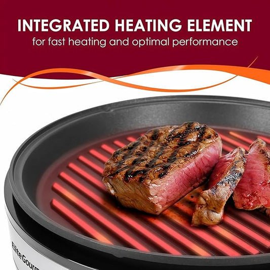 Non-Stick Electric Indoor Grill Pan, Multi-functional electric griddle Nonstick for Cooking Steaks, portable electric korean bbq grill, for Cooking Steaks, Pancakes & BBQ (black,36cm)