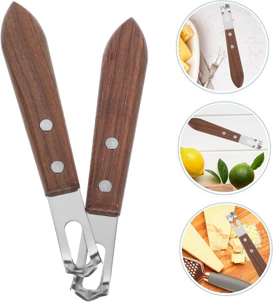 Alipis 2Pcs Stainless Steel Vegetable Slicer Lemon Zester Comfortable Handheld Cheese Grater for Easy Shavings Cheese Kitchen Cutting Tool for Home