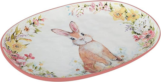 Certified International Easter Garden Oval Platter, 17" X 12.5"
