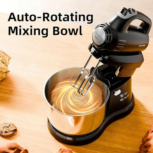 Stand Mixer Hand Mixer Kitchen Electric - 2-IN-1 3.2 QT Auto-Rotating Bowl & Beater Tilt-Head Small Standing Mixer, 250 Watt 5-Speed with Turbo Boost Household Mixer with Beaters & Dough Hooks