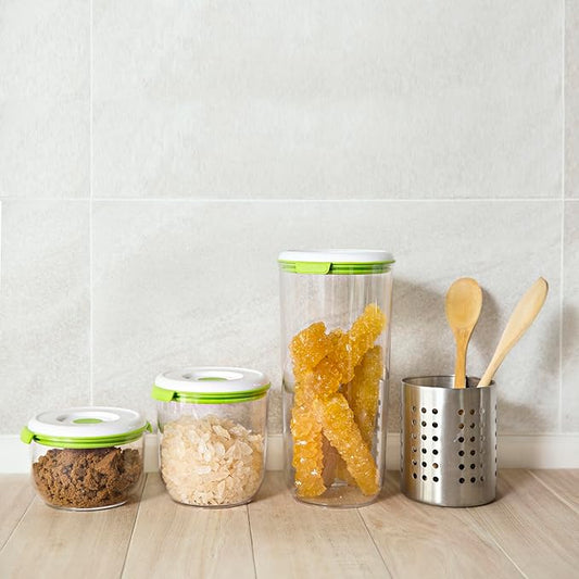 FOSA Vacuum Seal Food Storage System Reusable Medium Containers, 2 pack, 850ml size (Vacuum Pump not Included)