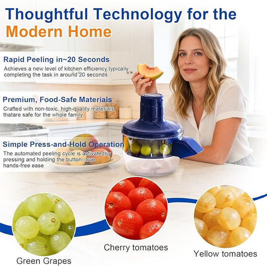 New Electric Garlic Peeler Machine, Electric Grape Peeling Machine, Automatic Peeler Skin Remover Tool for Garlic, Cherry Tomatoes, and Small Fruits
