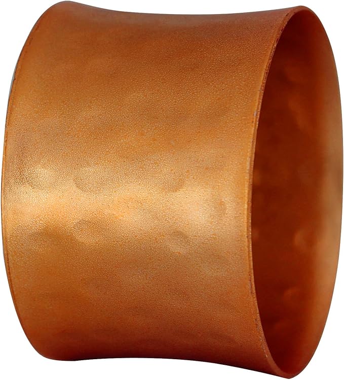 Handmade Round Hammered Napkin Rings Holder for Dinning Table Parties Everyday, Set of 6