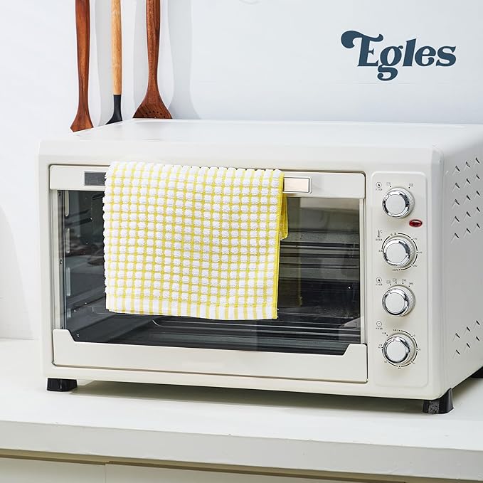 Egles 4 Packs Kitchen Dishcloths 15x27 Inches 100% Cotton Kitchen Dish Cloths for Washing Dishes Scrubbing Wash Cloths Dish Towels Sets (Mix Color)