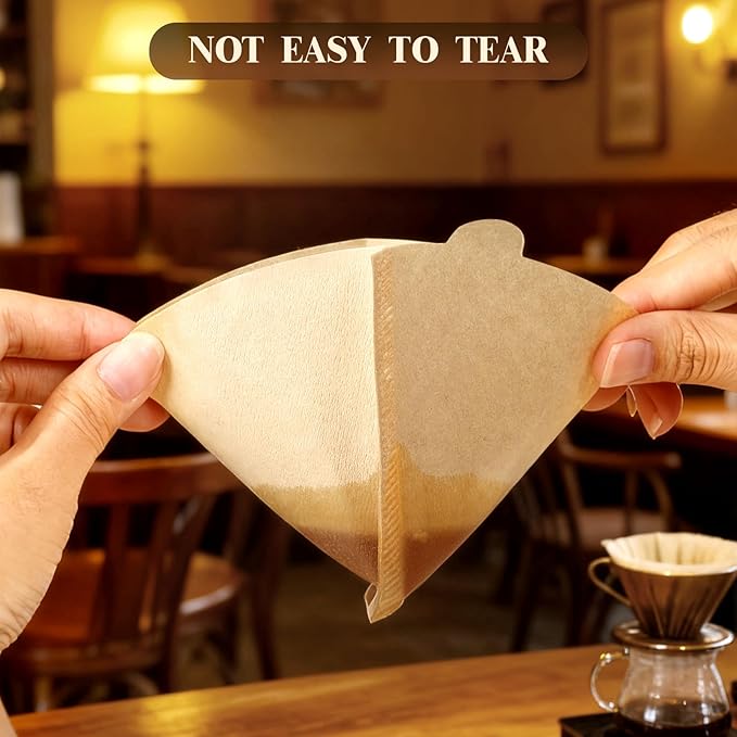 ZYFOTZUN 250 Count #2 Coffee Filtets 2-4 Cup, Premiun Unbleached Natural Coffee Paper Filters, No Blowout, Disposable Coffee Filter Cone Paper for Pour Over and Drip Coffee Maker