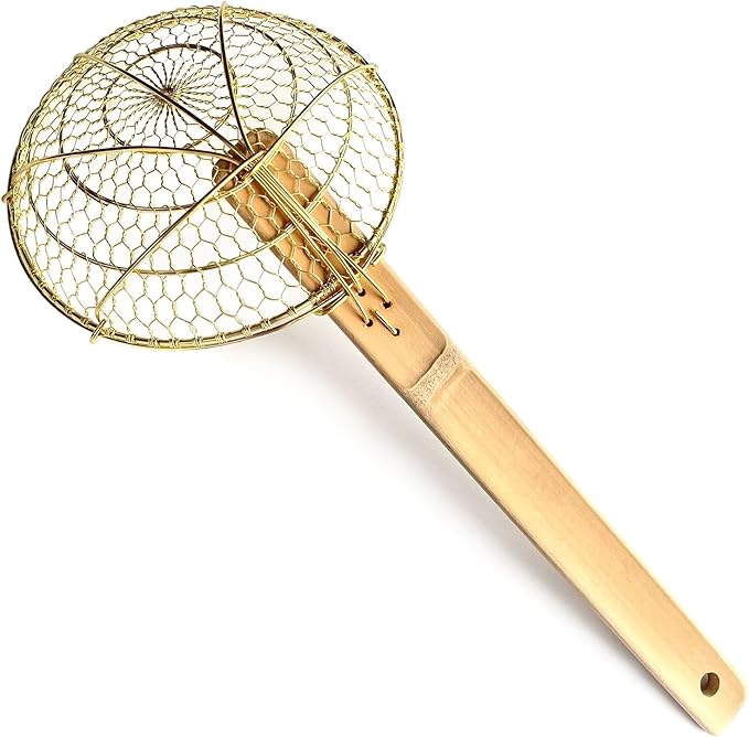 Round Brass Spider Strainer/Skimmer (7")