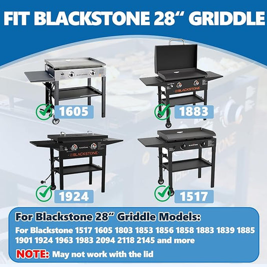 SafBbcue Upgrade 28" Griddle Replacement Top for Blackstone 28 inch Tabletop Griddle 1517 1856 1883 2094 1963 1924 Replacement Parts, 28 inch Flat Top Grill with Handy Handle, Carbon Steel