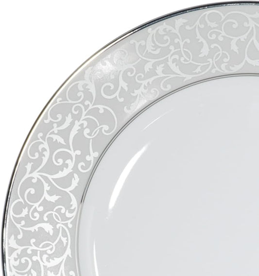 Mikasa Parchment 40-Piece Dinnerware Set, Service for 8, Durable Porcelain Plates, Bowls, and Mugs with Contemporary Design, Dishwasher Safe