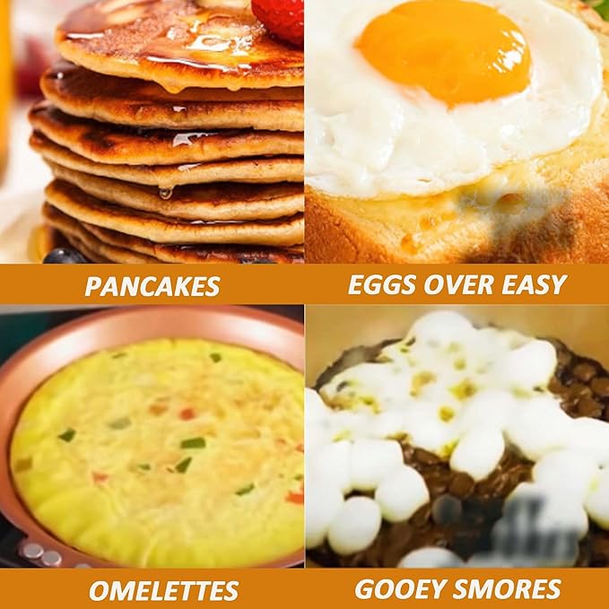 Double Sided Pan, Non-Stick Coating Flip Frying Pan for Home Kitchen, Hotel and Restaurant, Pancake Maker,Omelette Maker, Featuring Gas Or Electric Stove Cooking