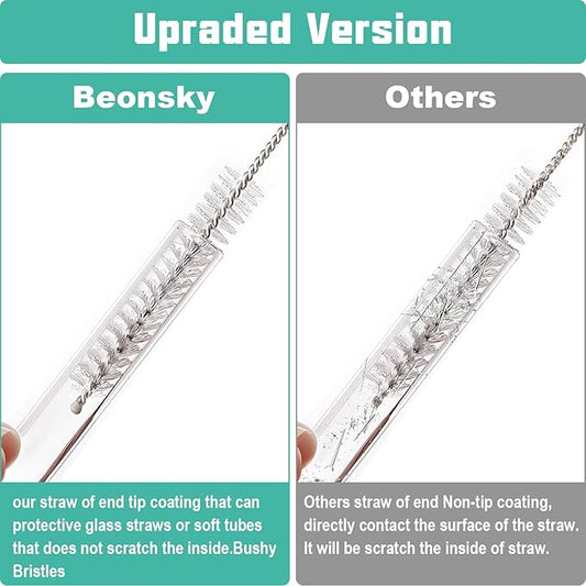 Straw Cleaner Brush for Stanley, 4Pcs Extra Long Straw Cleaning Brush for 40oz 30oz 20oz 14oz Stanley Mug and Cleaning More Glass, Stainless,Bottle and Silicone Straw