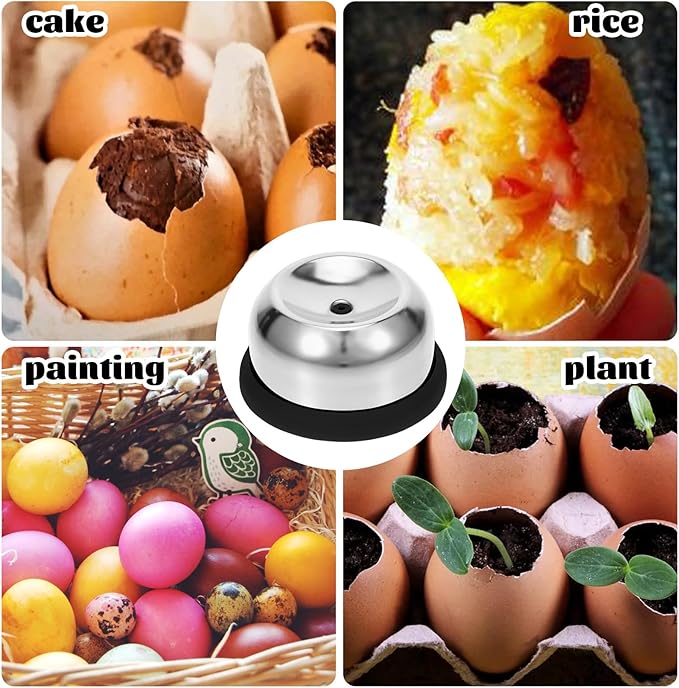 Stainless Steel Egg Piercer for Hard Boiled Eggs with Retractable Pin, Heavy Duty Egg Poker to Get Good Hard Boiled Eggs, Egg Piercer Hole Seperater for Quick Peel Anti-Burst, Black
