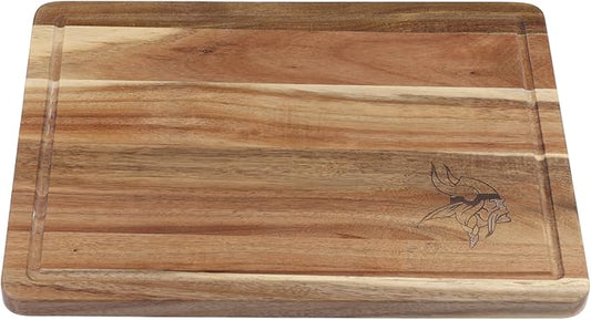The Memory Company Officially Licensed NFL Acacia Cutting Board – 11.7" x 15.7" Durable Wood Chopping & Serving Board with Team Logo