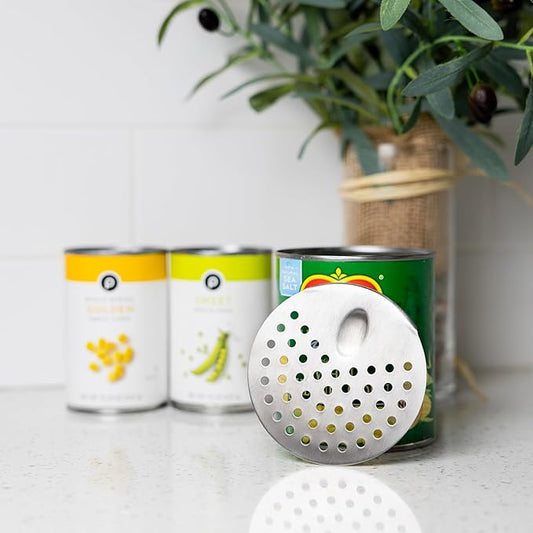 Fox Run Stainless Steel Tuna Can Strainer, Fits Cans Up To 4" Wide