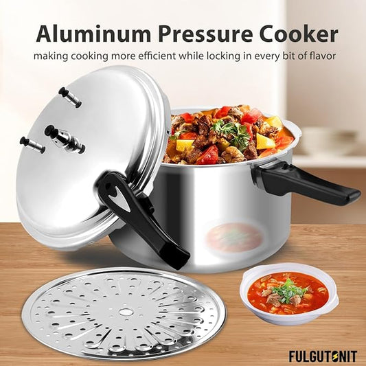 Fulgutonit 12 Quart Pressure Cooker,Aluminum Pressure Canner w/Canning Rack & Easy Lock Lid for Canning, Steaming