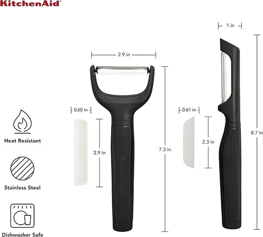 KitchenAid Universal Euro Y Peeler, Set Of 2, Black