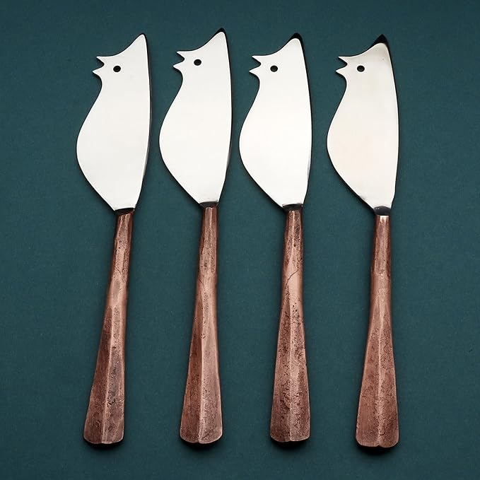 INOX artisans Ridge Ratoncito Cheese Spreader/Knife 4 Pc. Set