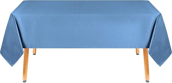 Obstal 210GSM Rectangle Table Cloth, Water Resistance Microfiber Tablecloth, Decorative Fabric Table Cover for Outdoor and Indoor Use (Sky Blue, 60 x 120 Inch)