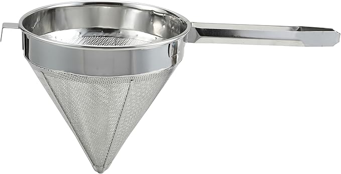 Winco China Cap Strainer, 12-Inch Diameter, Fine Mesh, Medium, Stainless Steel
