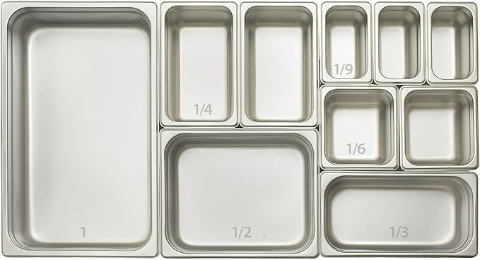 Winco Anti-Jamming Steam Pan, Half-Size x 4-Inch, Standard Weight